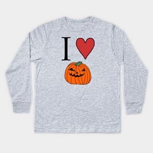 Halloween Horror Pumpkin Love Kids Long Sleeve T-Shirt